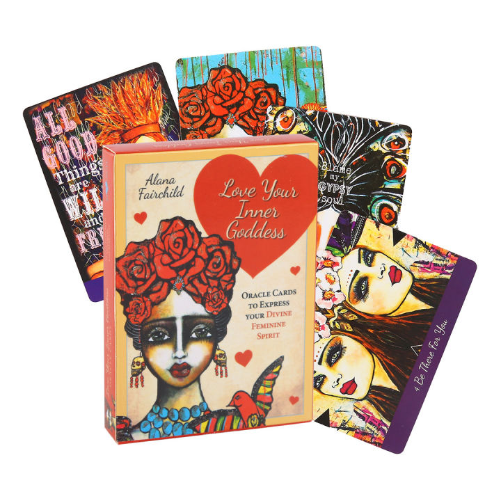 【Dream Sailing Store 】Love Your Inner Goddess Oracle cards 44 deck Tarot English Visions Divination Edition Deck Borad Playing Games