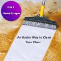2 in 1 Brush and  Unique Design Go Deep Into the Dead Corner Gap Detachable Adjustment Versatile Floor Scrub Brush Floor Scrub Brush 2 In 1 Cleaning Brush Long Handle Removable Wiper Magic Broom Brush Squeegee Tile Kitchen Cleaning Tools​. 