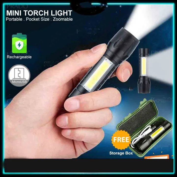 USB Rechargeable LED Touch Torch LED Portable Flashlight USB ...