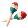 Maracas Large Colorful Wood Rumba Shakers Hand Shaker Rattle Hand Percussion of Sand of the Hammer Great Musical Instrument with Salsa Rhythm For Party,Games. (Colorful). 