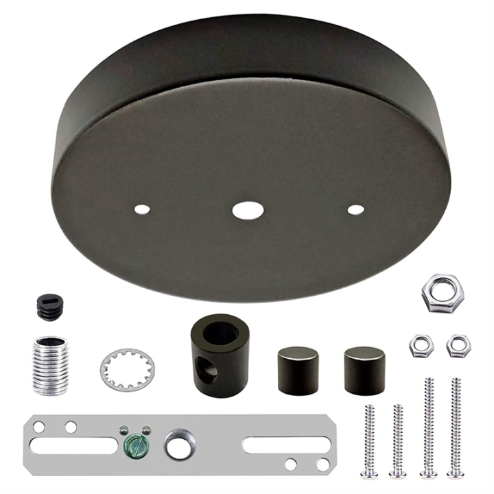 Ceiling Lighting Canopy Kit Pendant Light Plate Cover with All Mounting Hardware for Chandelier or Pendant Light Black