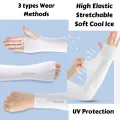 【WEJA】Unisex Korea Stretch Sport Sunscreen Gloves cuff Covers UV Protection Arm Hand Cooling Long Sleeves Cooler Sun Block Protect Skin Golf, Hiking, Cycling, Camping Outdoor Activities. 