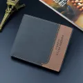 LouisWill Wallet Men Wallets Fashion Long Short Wallet PU Leather Long Wallet Business Wallets Men's Anti-theft Soft Wallet Splicing Two Fold Ultra-thin Long Wallet Travel Purses Coin Pouch ID Credit Cards Holders. 
