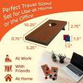 2 Pieces Wood Corn Hole Boards Toy Sandbag Throw Game Portable Tabletop Corn Holes for Men. 
