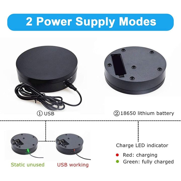 OYPFXMI%20Motorized%20Rotating%20Display%20Stand,%20360%20Degree%20Photography%20Turntable%20with%206%20PVC%20Backgrounds,Battery/USB%20Power%20Supply%20Black%20-%20Image%203