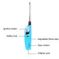 Refillable Gas Lighters Multi-purpose for Kitchen Child Lock, Adjustable Flame. 