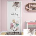 Paper Door Frame Home Paper Self-Old Door Wall DPPl Renovation Creative Whole Door Sticker Wood Grain Furniture Sticky Ugly Old Bedroom Door Desktop ‖. 