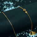 Gold plated 18/24 Inch Short Box Chain 01MM With Small Star Sun Theme Pendant. 