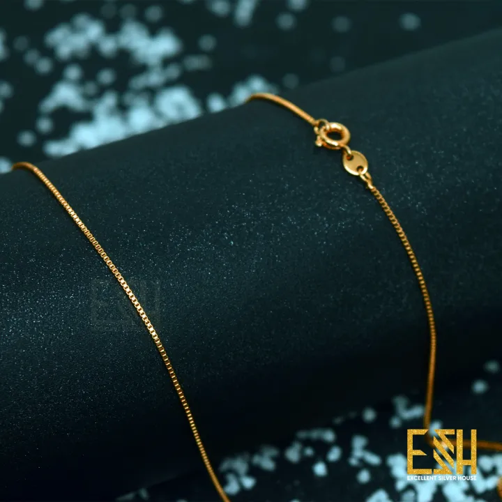 Gold%20plated%2018/24%20Inch%20Short%20Box%20Chain%2001MM%20With%20Small%20Star%20Sun%20Theme%20Pendant%20-%20Image%206