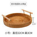 Factory Wholesale    Vietnamese Rattan Woven Fruit Basket Japanese Bread Bun Basket Living Room Household Storage Basket Bamboo Woven Tray. 
