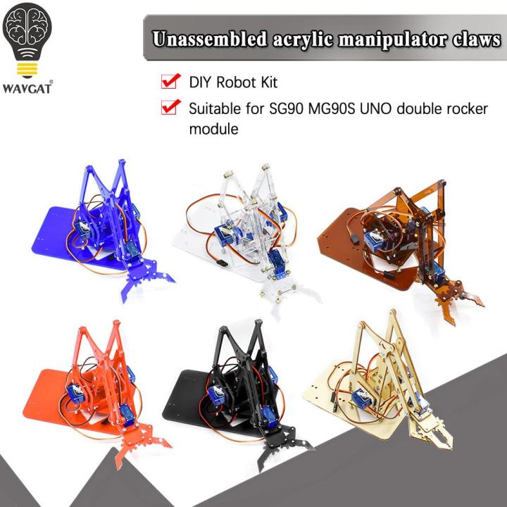 Sg90 Mg90s 4 Dof Unassembly Mechanical Arm Robot Manipulator Claw For Arduino Maker Learning Diy Kit Robot