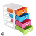 Compact 4-Drawer SS Plastic Drawer Storage Organizer - Versatile Chest for Efficiently Storing and Organizing Small Items in Any Room. 