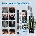 Men's Hair Dye Black Beard Dye Cream with Comb 80ml Rosemary Natural Black Beard Dye Shampoo Pure Plant-Based Instant Dye Cream. 