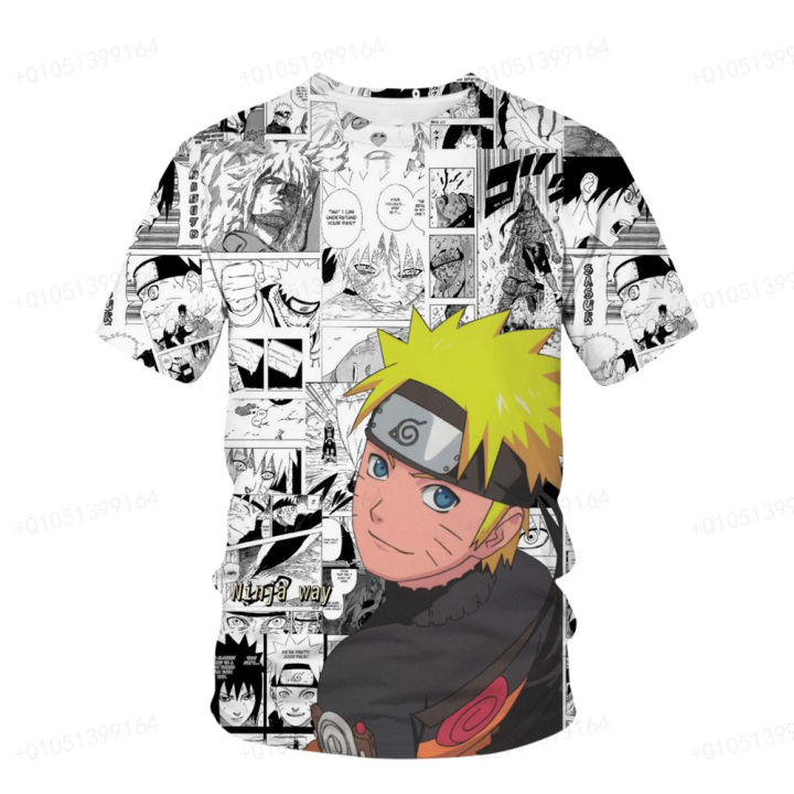 Naruto%20Series%20Printed%20Children's%20Kakashi%203D%20Cartoon%20T-shirt%20Top%202023%20Summer%20Latest%20Cartoon%20Short%20Sleeve%20T-shirt%20Boy's%20Top%204-14T%20-%20Image%203