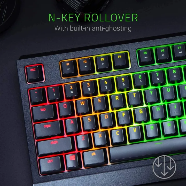 Razer%20BlackWidow%20Mechanical%20Keyboard%202019%20Gaming%20Office%20104%20Keys%20RGB%20Green%20Switches%20Wired%20Keyboard%20Black%20-%20Image%206