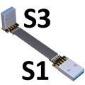 Cable 90 Up Downward 3.0 Extension Length 5Cm-3M And Usb Usb Cable Degree Emi Flat Connector Ribbon Fpc Shielding Customization(S4-S4_5Cm). 