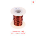 0.13mm to 1.25mm copper wire Magnet Wire Enameled Winding wire Coil Wire 100g. 