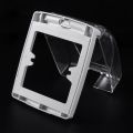 Plastic Wall Switch Waterproof Cover Box Wall Light Panel Socket Doorbell Flip Cap Cover Clear. 