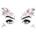 3D Face Jewel Crystal Body Art Sticker Make Up Festival Face Gems Glitter Rhinestones Face Tattoo for Festival Party Dressing UP. 