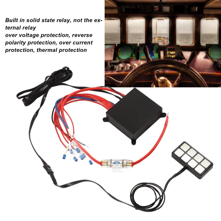 Circuit%20Control%20System%20Button%20Switch%2012V-24V%20DC%20Easy%20Installation%20Thermal%20Protection%20Over%20Current%20Proof%20Safe%20Operation%208%20Gang%20-%20Image%202