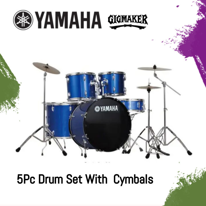 YAMAHA%20Gig%20maker%205Pc%20Acoustic%20Full%20Drum%20Set%20With%20Cymbals%20&%20Seat%20-%20Image%202