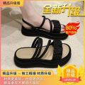 2024 Annual Non-Slip Sandals Casual Slippers Beach New Beibele Women's Flip Flops Soft Bottom Outdoor Summer Women's Platform. 