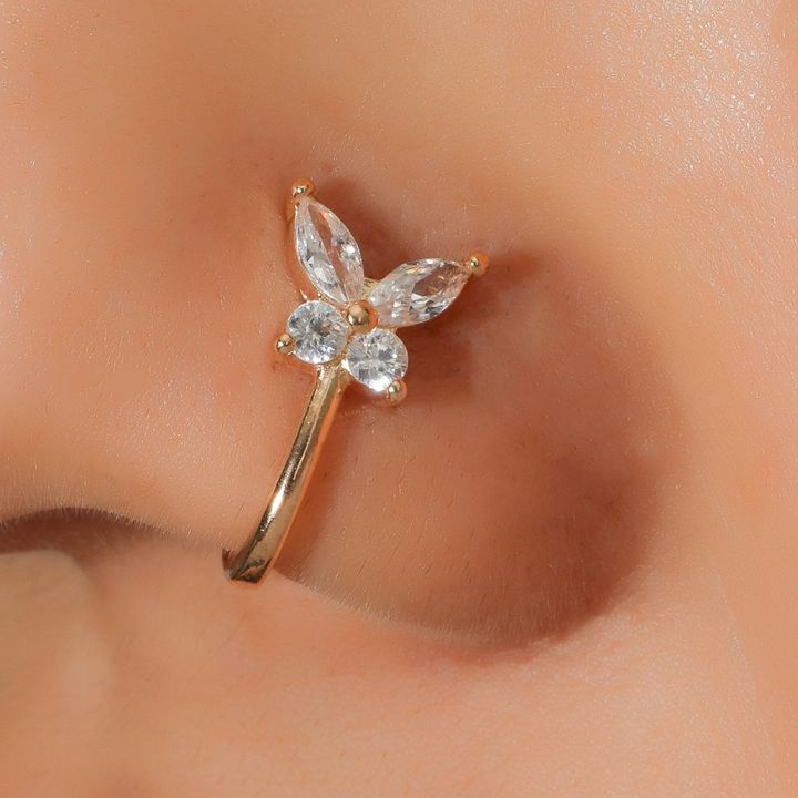 1%20Pcs%20butterfly%20Non%20Pierced%20Without%20Hole%20Nose%20Ring%20Clip%20On%20Nose%20Hoop%20Ring%20Piercings%20Ear%20Cuff%20Tragus%20Earrings%20Cartilage%20-%20Image%203
