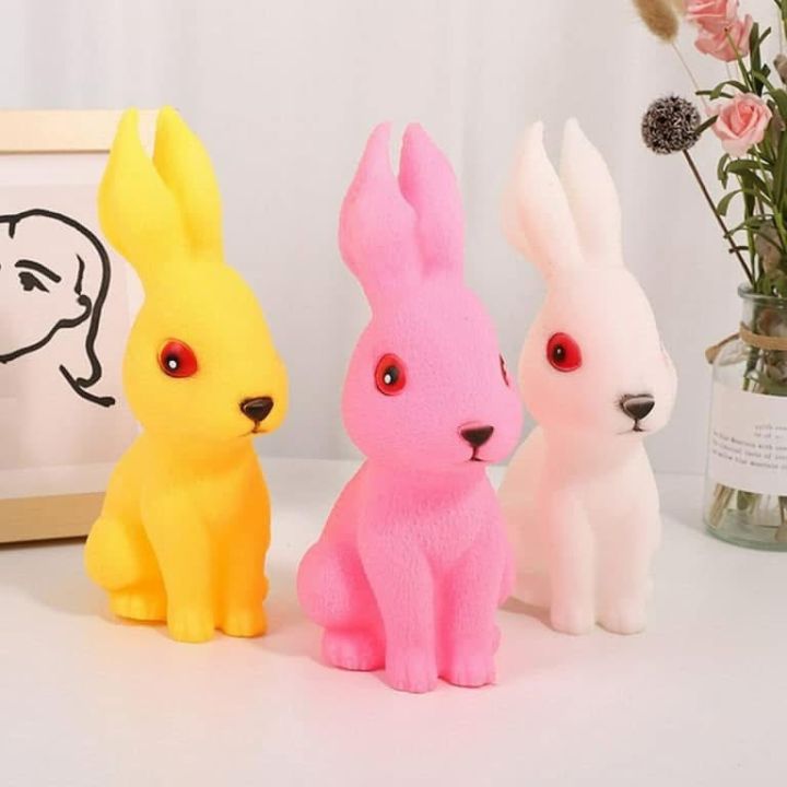 Cute Colorful Rabbit Squishy Toy Soft Rubber Toy Mini Bunny Squeeze Toy ...