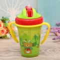 210ml Baby Handle Cup Feeding Bottle with Straw Kids Learning Drinking Water. 
