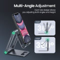 UGREEN Cell Phone Stand Adjustable Aluminum Mobile Phone Holder for Desk Compatible for iPhone 12 Pro Max 11 X SE XS XR 8 Plus 6 7 6S, Samsung Galaxy Note20 S20 S10 S9 S8 S7 Smartphone Foldable. 