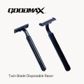 Goodmax gent's twin blade disposable razor, 5 in 1 pack. 