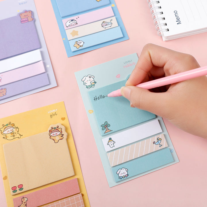 80%20Sheets/set%20Kawaii%20Lucky%20Girl%20Sticky%20Notes%20Memo%20Pad%20Diary%20Stationary%20Scrapbook%20Sticky%20Notes%20-%20Image%202