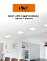 LED Square Downlight, for office, home, indoor light (12w). 