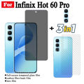 For Infinix Hot 60 Pro Anti Blue Light RayTempered Glass Infinix Hot 60 Hot 60i Anti-Spy Tempered Glass Screen Protector+Camera Lens Film+back Film. 