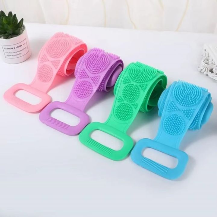Shower%20Back%20Scrubber%20Silicone%20Exfoliating%20Body%20with%20Handle%20Bath%20Belt%20Body%20Scrub%20Body%20Massage%20Brush%20Cleaning%20Strap%20Bathing%20Tools%20-%20Image%203