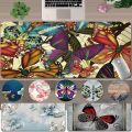 【guuli Mousepad Large 800x300 600x300 PU Leather Butterfly Pattern Series Gamer Accessories Computer Mousepad Keyboard Mat. 