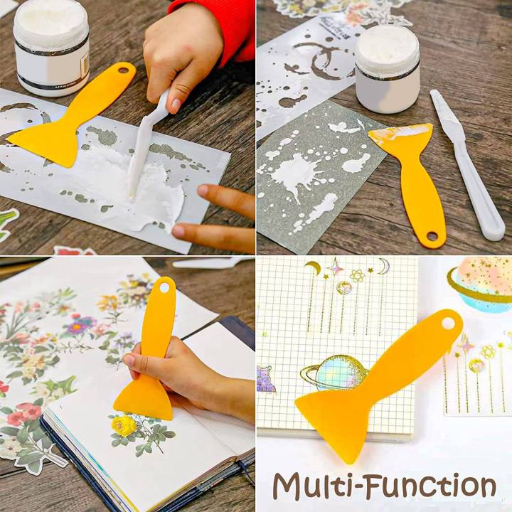 10 PCS Resin Scraper Flexible Paint Scraper Putty Air Bubble Remover ...