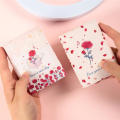 Pink Women Wallet Student Large Capacity Floral Card Holder Bow Tri-Fold Coin Purse for Girls Students Use School Gift. 