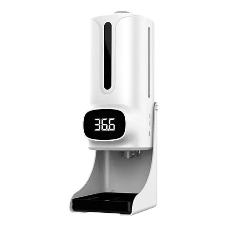 Automatic Hand Sanitizer Alcohol Disinfect Soap Dispenser with Thermometer Infrared Thermometer and Dispenser - K9 Pro
