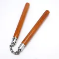 Sports Wooden Nunchaku with Metal Chain. 