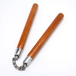 Sports Wooden Nunchaku with Metal Chain