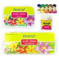 Fevicryl Acrylic Colours Fabric Paint Sunflower Kit Lilac Kit (6 Color - 10ml / 10 Color - 15ml). 