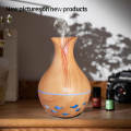 230ml Follower vase Humidifier Changing LED Light Aroma Diffuser Aromatherapy Wood Grain Car Aroma Diffusor for Bedroom Home Office. 
