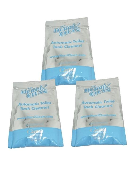 Hurri Clean Automatic Toilet Bowl & Tank  Automatic Toilet And Tank Cleaner   Drain Cleaner Powder - Eliminate Hair Clogs and Unblock Sink in Washbasin, Bathroom, Kitchen, and Toilet Fast Acting Septic Tank and Pipe Treatment- Pack of 3