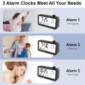 Digital Alarm Clock Visual Dual Display Countdown. 
