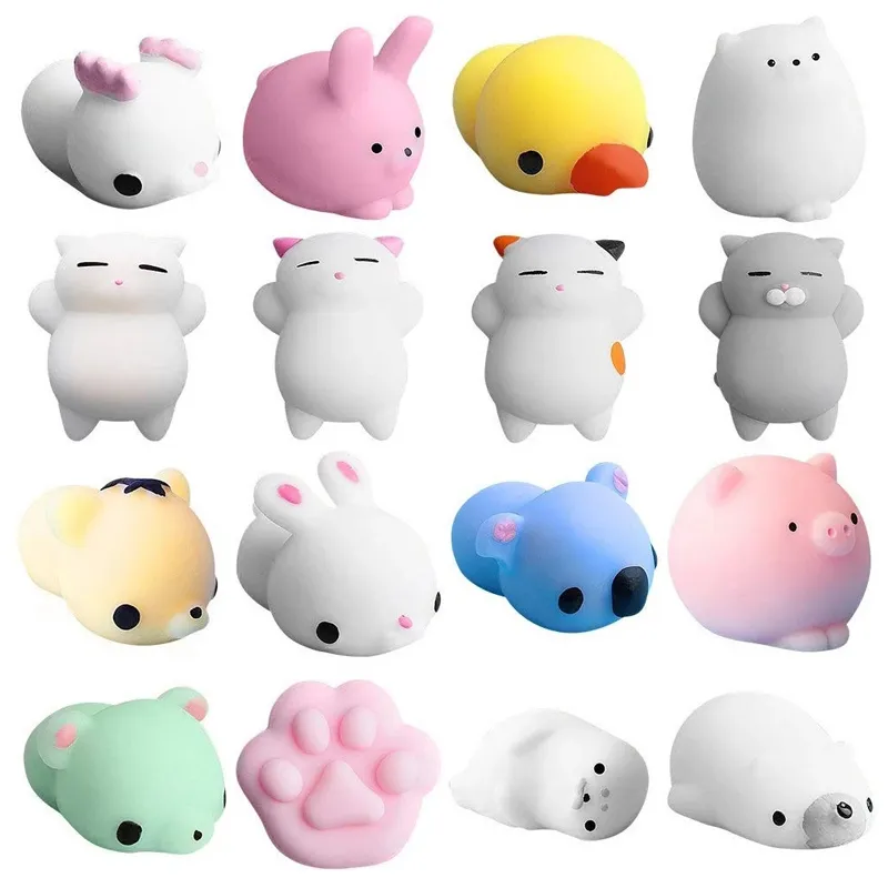Pack De 50 Squishies Kawaii De Animales | Juguetes Anti-estrés De Goma TPR | Mini Mochis Suaves Para Niños Y Adultos – Regalo De Cumpleaños