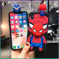 Spider Man Casing itel F1 F2 F3 F4 Cartoon Batman Phone Case itel A663LC A665L W6001 S665L Nothing Phone One Iron Man Captain Marvel The Avenger Superhero Silicone Cover with Bracket Holder Lanyard. 