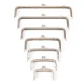 1pc Retro Alloy Metal Flower Purse Bag DIY Craft Frame Kiss Clasp Lock Silver MJK. 