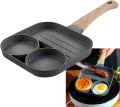 Non-brand Egg frying pan, 3-cup egg cooker, frying pan, non-stick medical stone, multi-egg pan, frying pan with long handle, suitable for gas cookers. 