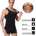 Waist Cincher Slimming Vest Body Shaper Tummy Fat Burning Shaper Slim & Lift Slimming Shirt For Men Black vest slimming Vest (XL) - Black. 